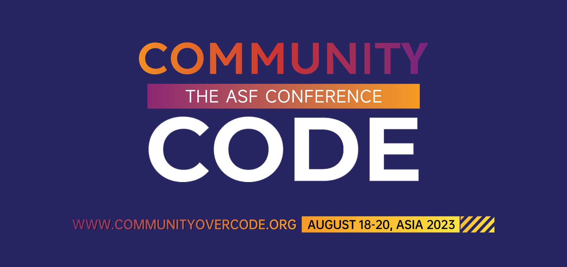 CommunityOverCode - The ASF Conference Asia 2023 阿帕奇软件基金会亚洲大会